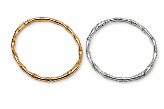 Armband Klapparmband Bambus Silber Trendy filigran Michelle Bijou