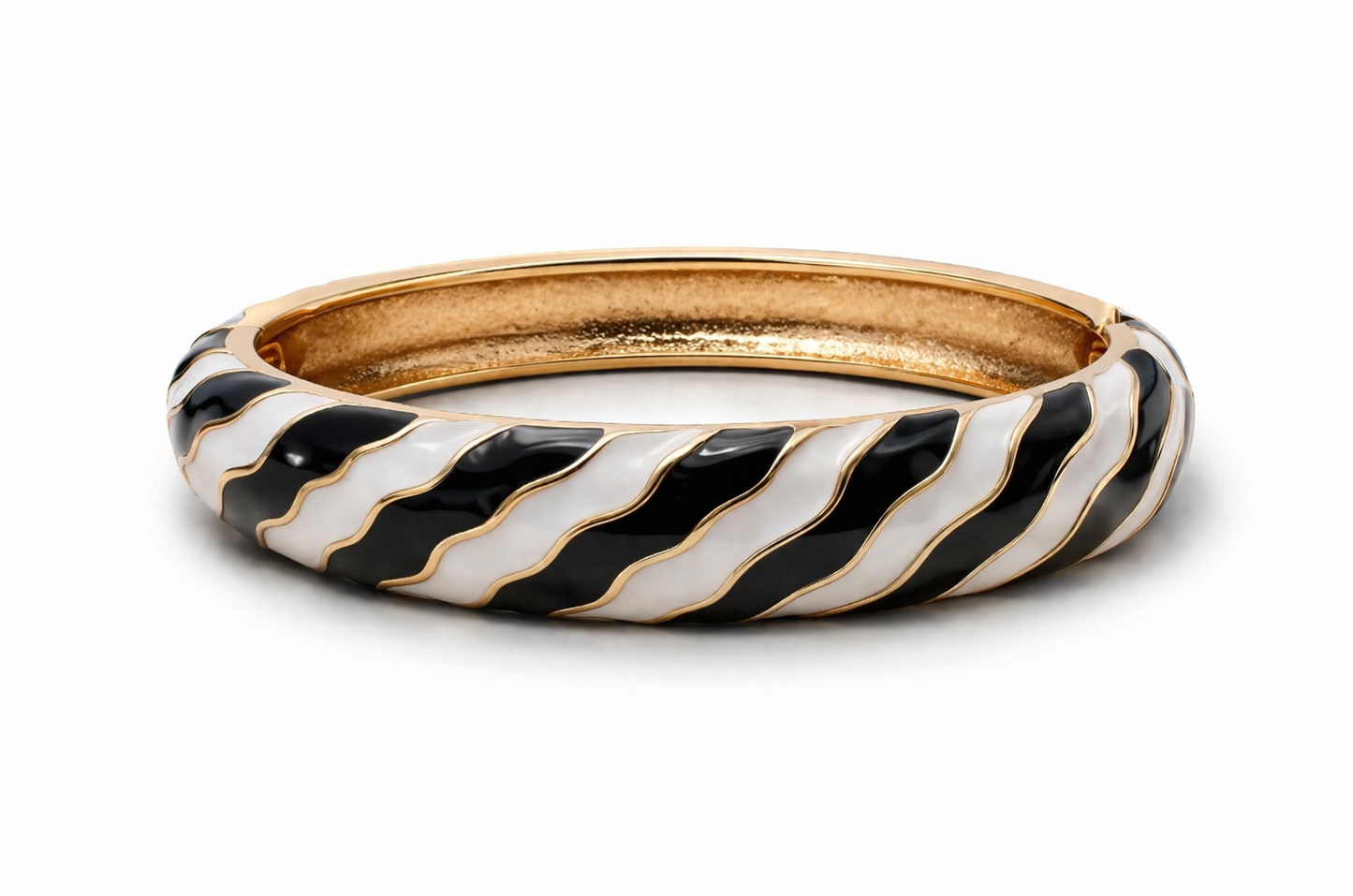 Armband Klapp-Armband Schwarz Goldfarben Lila herz Zebra Nickelfrei Sommertrend