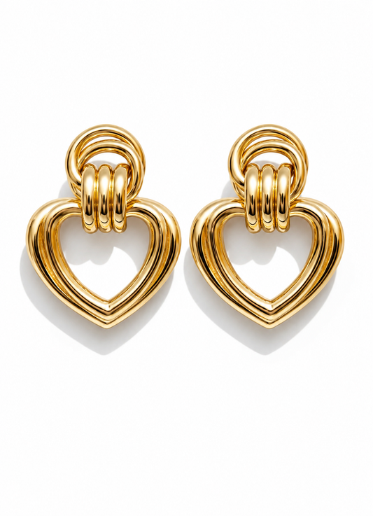 Ohrringe „My Heart is Yours“ goldfarben nickelfrei liebe Romantik Yehwang