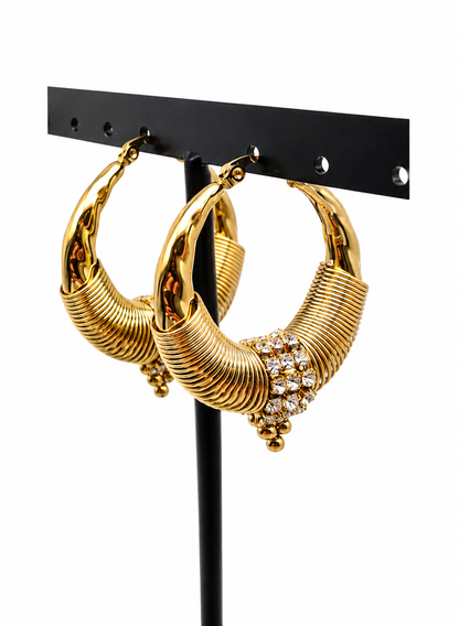 Creolen "Cathedralical" Silber- oder Goldfarben Nickelfrei Statement Strass Party Yehwang