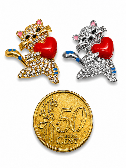 Brosche Katzen Katze Kater Kitten Modeschmuck Märchen