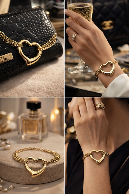 Armband Goldfarbenes Doppelarmband Herz Trend Sommer Liebe 2026 Cosmos