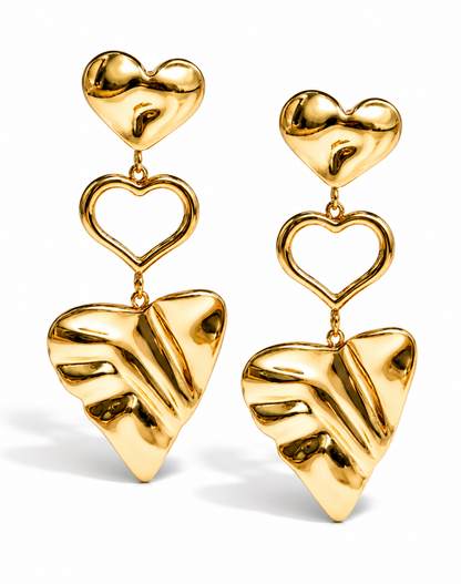 Ohrhänger goldfarben silberfarben nickelfrei herz liebe Romantik Yehwang