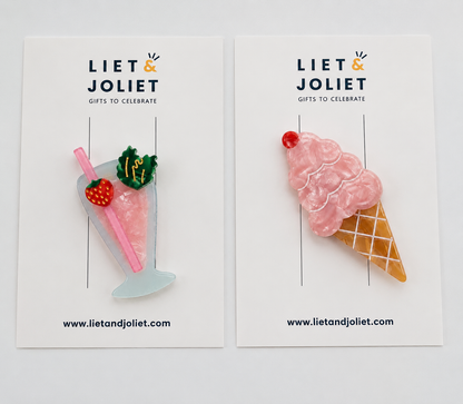 Haarspange Sommer Sorbet Eis Lustig Haarklammer Urlaub Strand Party