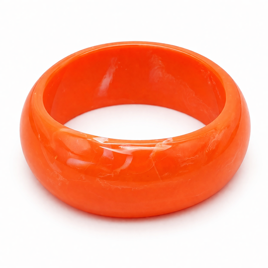 Armband Armreif Acryl Orange-Weiß Bangle Trend Mandrin Michelle Bijou