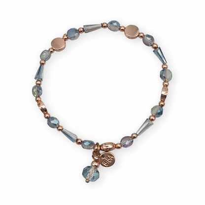 Armband elastisch Hellblaue Transparente Goldene Roségoldene Trend 2026 Biba