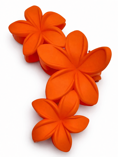 Haarklammer Blumen Pink-Orangetöne Tropisch Urlaub Strand Sommer Yehwang