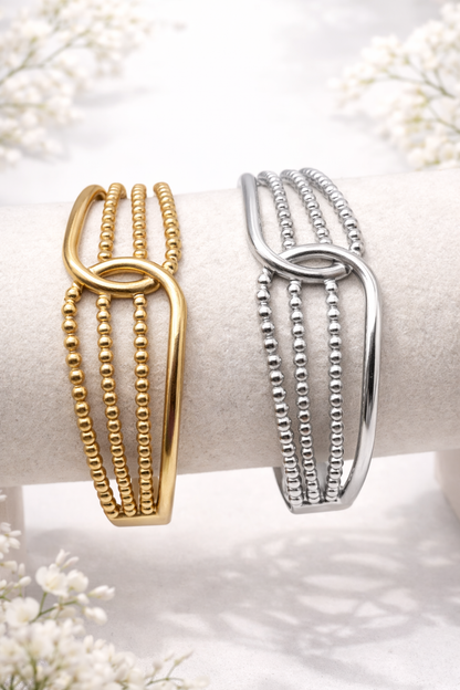 Armreif in Silber oder Goldfarben Modern Stylisch nickelfrei Cosmos