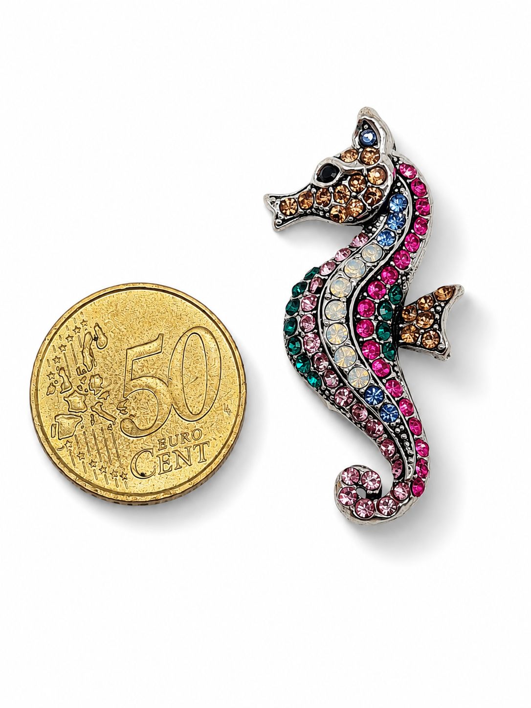 Brosche Seepferdchen Bunt Meer Ocean Aquarium Urlaub Modeaccessoires
