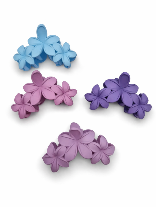 Haarklammer Haarspange Haarschmuck Blumen Lila- Blautöne Tiara Urlaub Yehwang