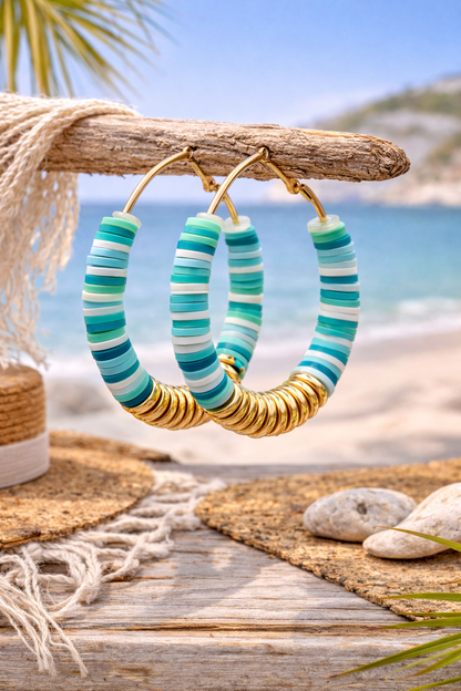 Creolen Muschelkralen verschiedene Farben Ibiza Sommer Trend 2026 WAUW