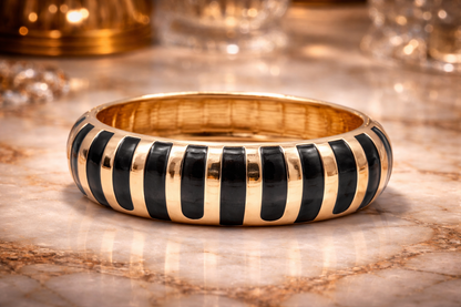 Armband Klapp-Armband Goldfarben Schwarz Weiß Blau Nickelfrei Yehwang