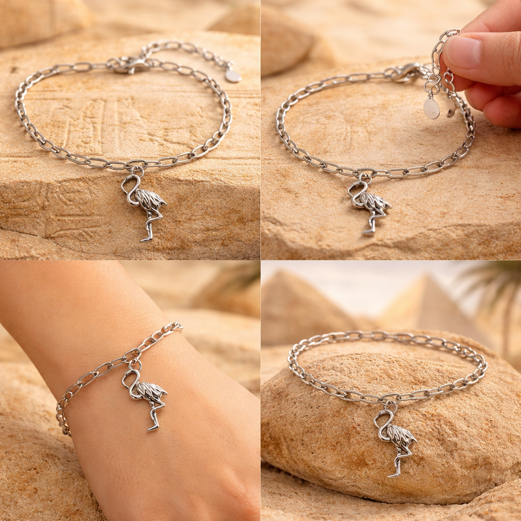 Armband Ibis Silberfarben Ägyptisch kombinierbar Mysteriös Nickelfrei Yehwang