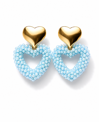 Ohrringe Sweethearts Herz nickelfrei lila hellgrün hellblau rosa Lachs Yehwang