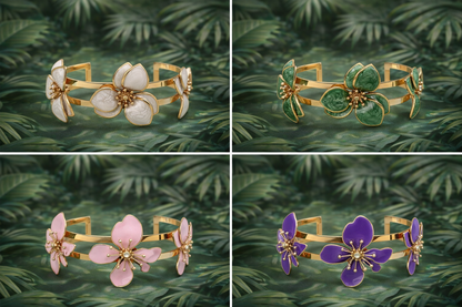 Armreif Blumen Festival Tropen Urlaub Vanille Orchidee nickelfrei Kombinierbar Cosmos