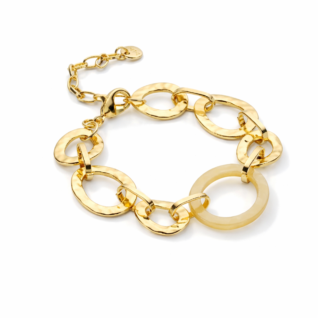 Armband "Fall Chic" Goldfarbene Beige Elementen Nickelfrei elegant Biba