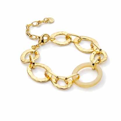 Armband "Fall Chic" Goldfarbene Beige Elementen Nickelfrei elegant Biba