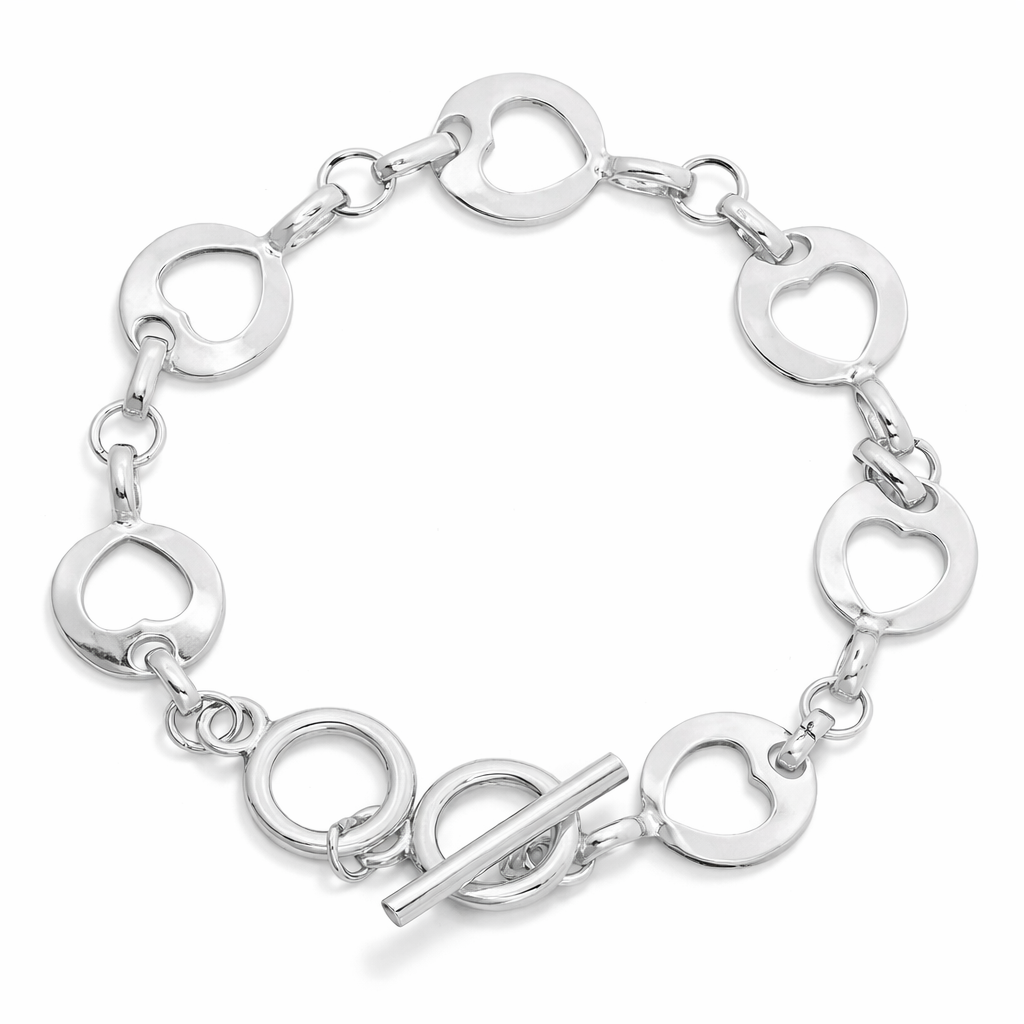 Armband Herz Gliedern Gold- und Silberfarben Nickelfrei Liebe Romantik Amorino