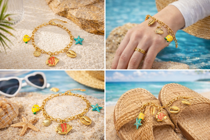 Armband Bettelarmband Meerestiere Bunt Urlaub Strand Nickelfrei Yehwang