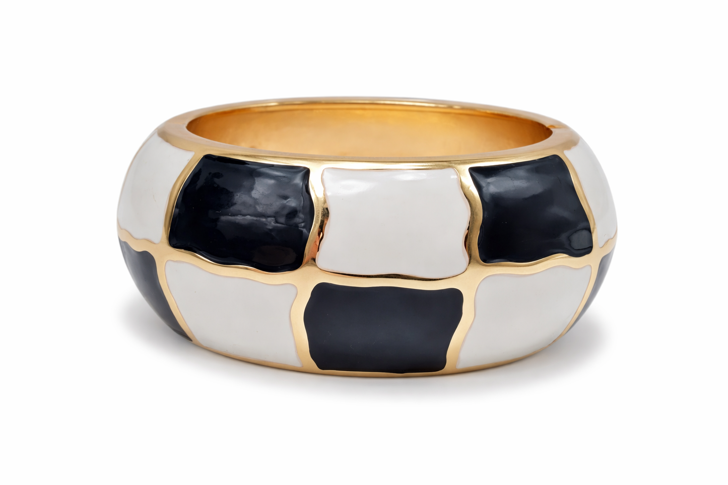 Armband Klapp-Armband Schwarz Weiß Gold Orange Nickelfrei Cosmos
