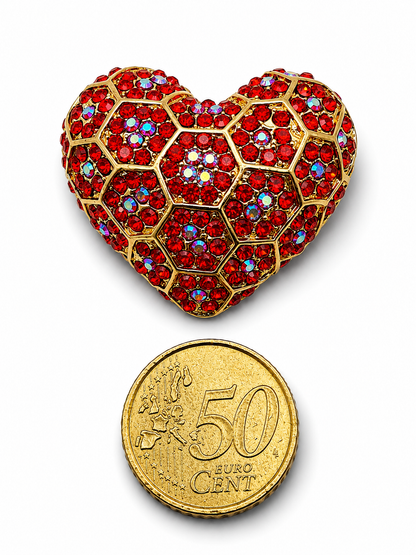 Brosche herzen Rot Rosa Liebe Romantik Passion Amor Amore Leben