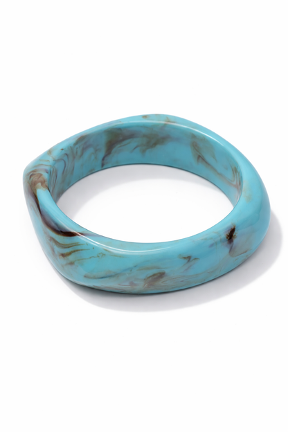 Armband Acryl Türkis marmor-look schmal breite Trend Sommer Cosmos