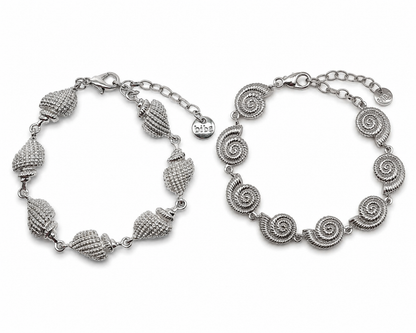 Armband Bettel-Armband Silberfarben Schneckenform Muschel Stainless-Steel