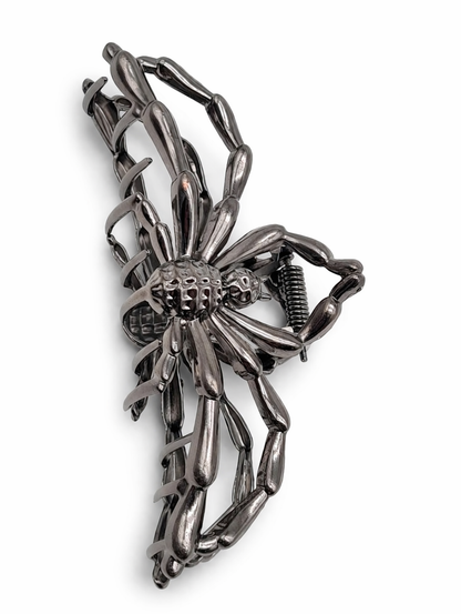Haarklammer Halloween Spinnen Spinnennetz Gun Metal Silberfarben Sensibling Corp.