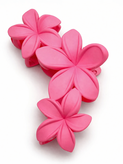 Haarklammer Blumen Pink-Orangetöne Tropisch Urlaub Strand Sommer Yehwang