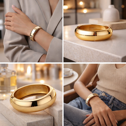 Armband Klapp-Armband Goldfarben Nickelfrei Trend 2026 Biba