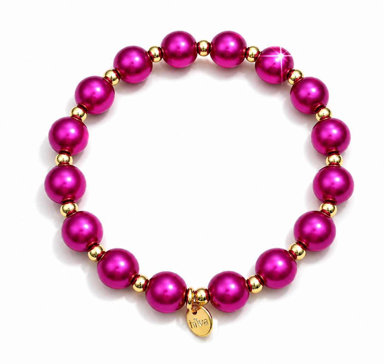Armband Pink Treasures Space Beads, elastisch Trend Sommer Biba