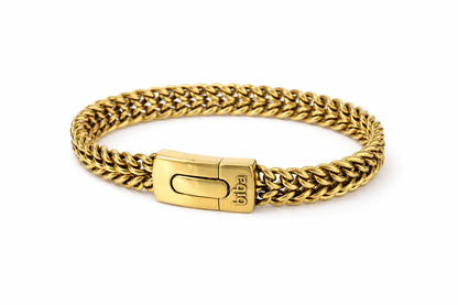 Armband Antik Gold Breites Gliederarmband mit Magnetverschluss 19,5 oder 20,5 cm Biba