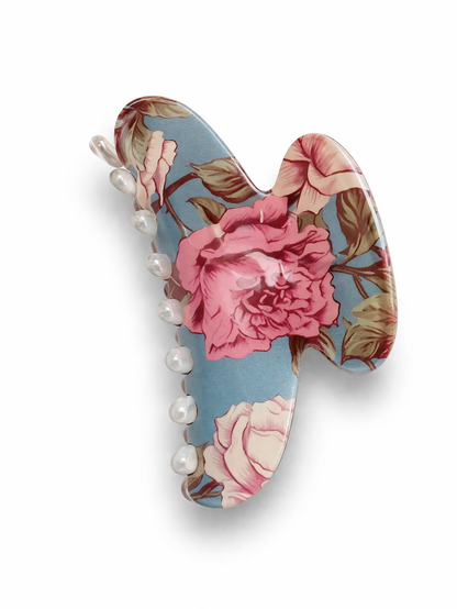 Haarklammer stilvoll Blumen Garten Rosen Blüte Haarschmuck Yehwang