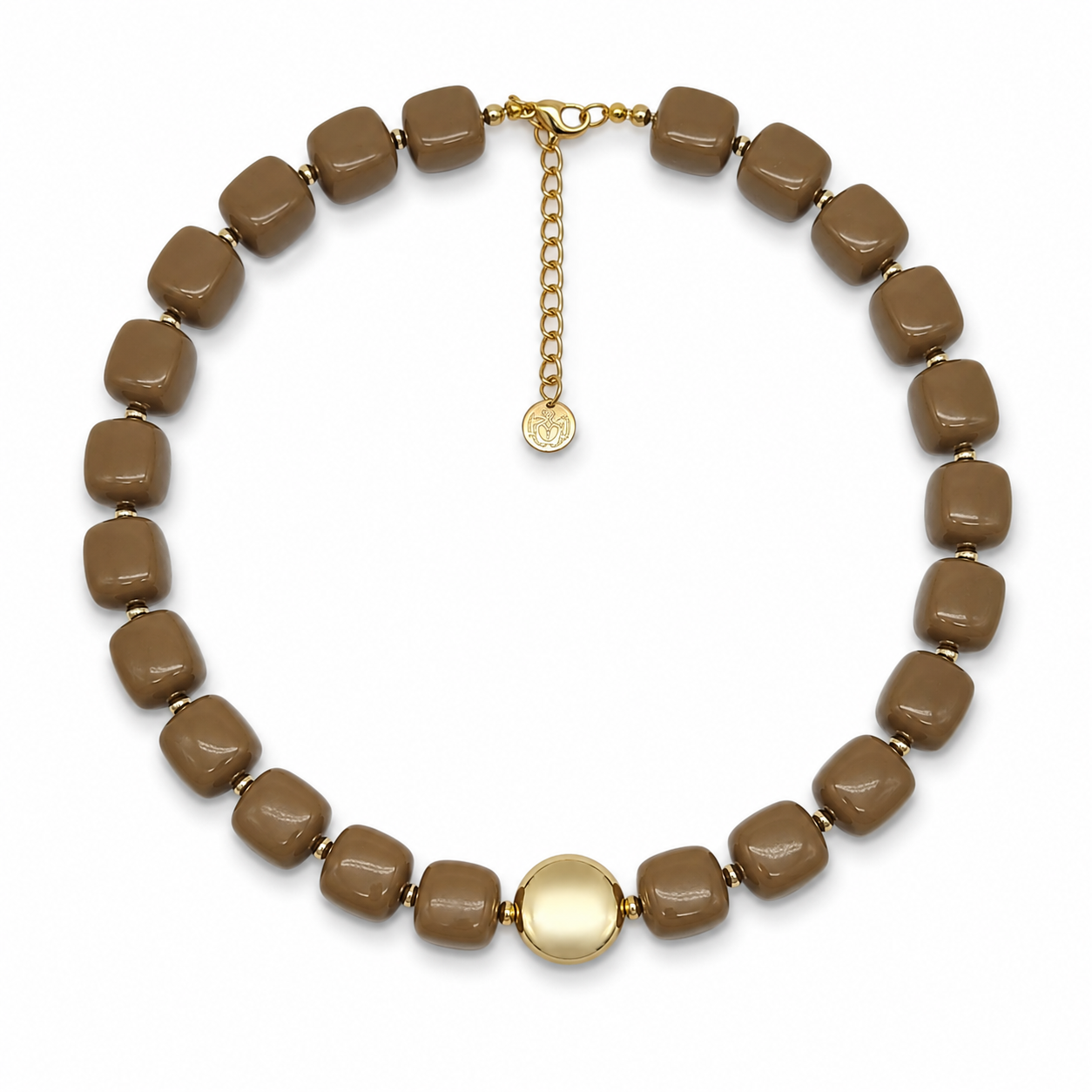 Armband Bricks Toffee Lila Oder Lavendel Goldfarben Elastisch