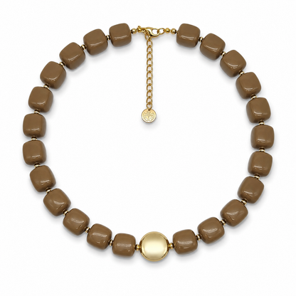 Armband Bricks Toffee Lila Oder Lavendel Goldfarben Elastisch