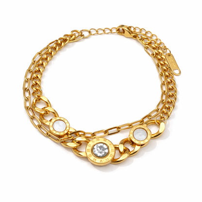 Armreif Silber- Goldfarben nickelfrei Verzierungen Modern schlicht elegant Cosmos