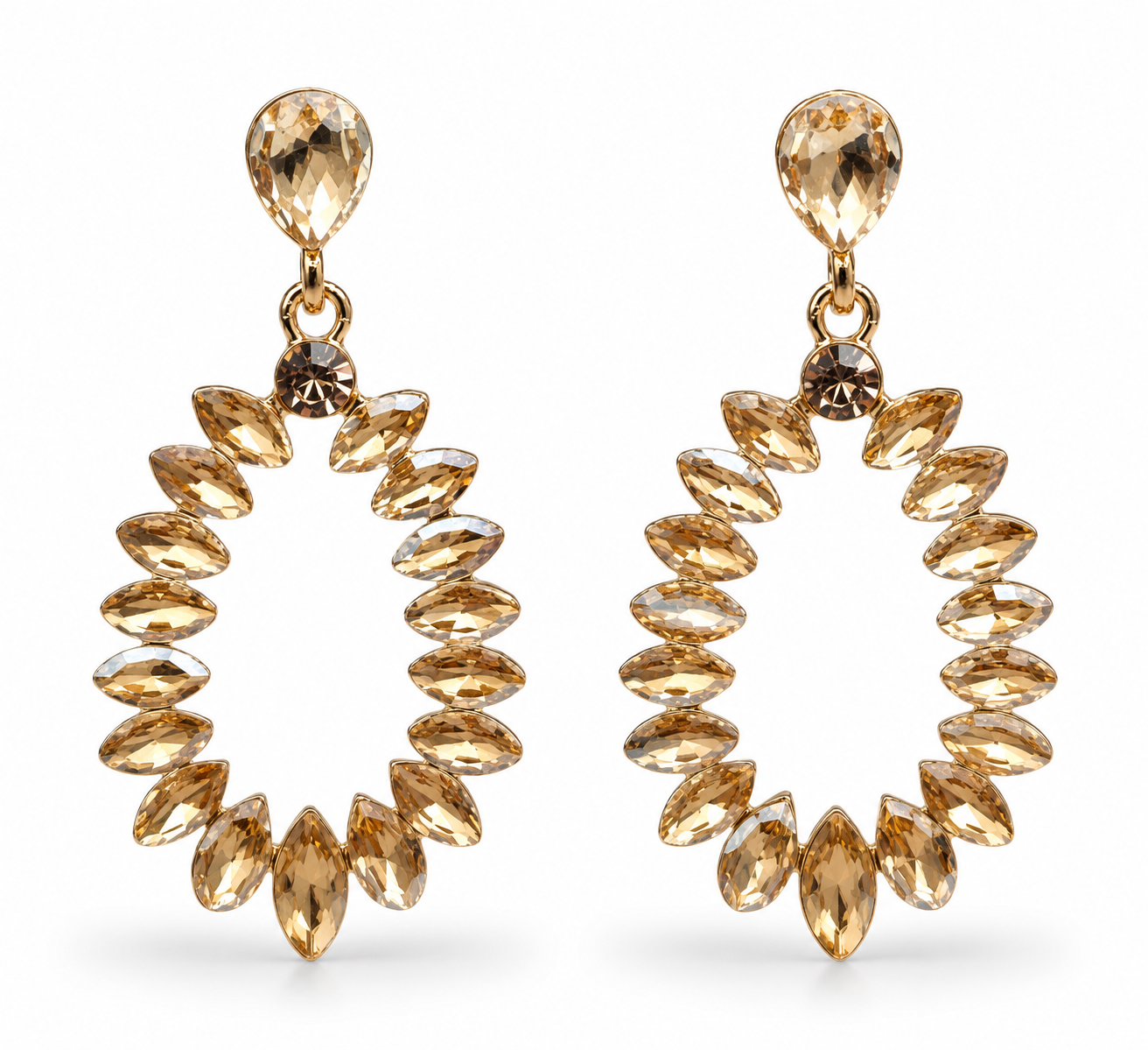Ohrringe Orhhänger tropfenform Farben Nickelfrei Cat-Eye Stones Sweet7