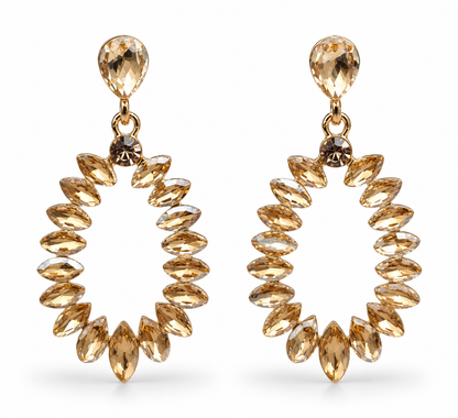 Ohrringe Orhhänger tropfenform Farben Nickelfrei Cat-Eye Stones Sweet7