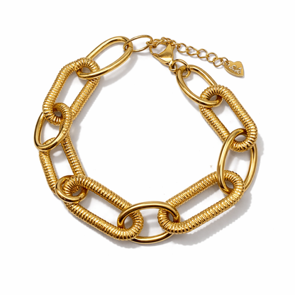 Armband Gliederarmband Gold 20,5 + 3 cm Unisex elegant matt Nickelfrei Sweet7