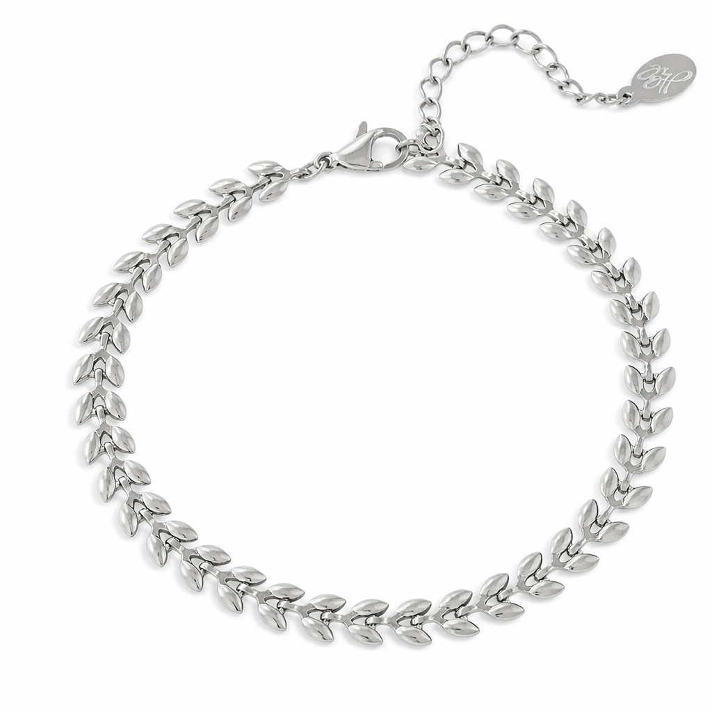Armband Blättermotiv Filigran Silberfarben Kombinierbar Nickelfrei Yehwang