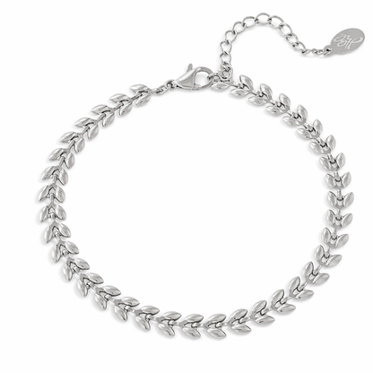 Armband Blättermotiv Filigran Silberfarben Kombinierbar Nickelfrei Yehwang