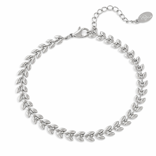 Armband Blättermotiv Filigran Silberfarben Kombinierbar Nickelfrei Yehwang