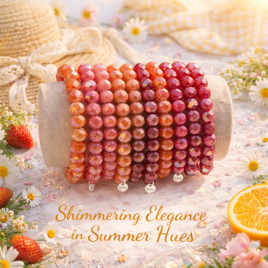 Armband verschiedene Farben Treasures Kristall elastisch Nickelfrei Kombinierbar Biba