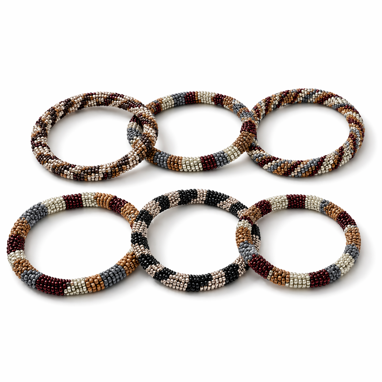 Armband Roll-Armbänder Bordeaux Taupe Silber Unisex Trend Sommer 2026 Biba