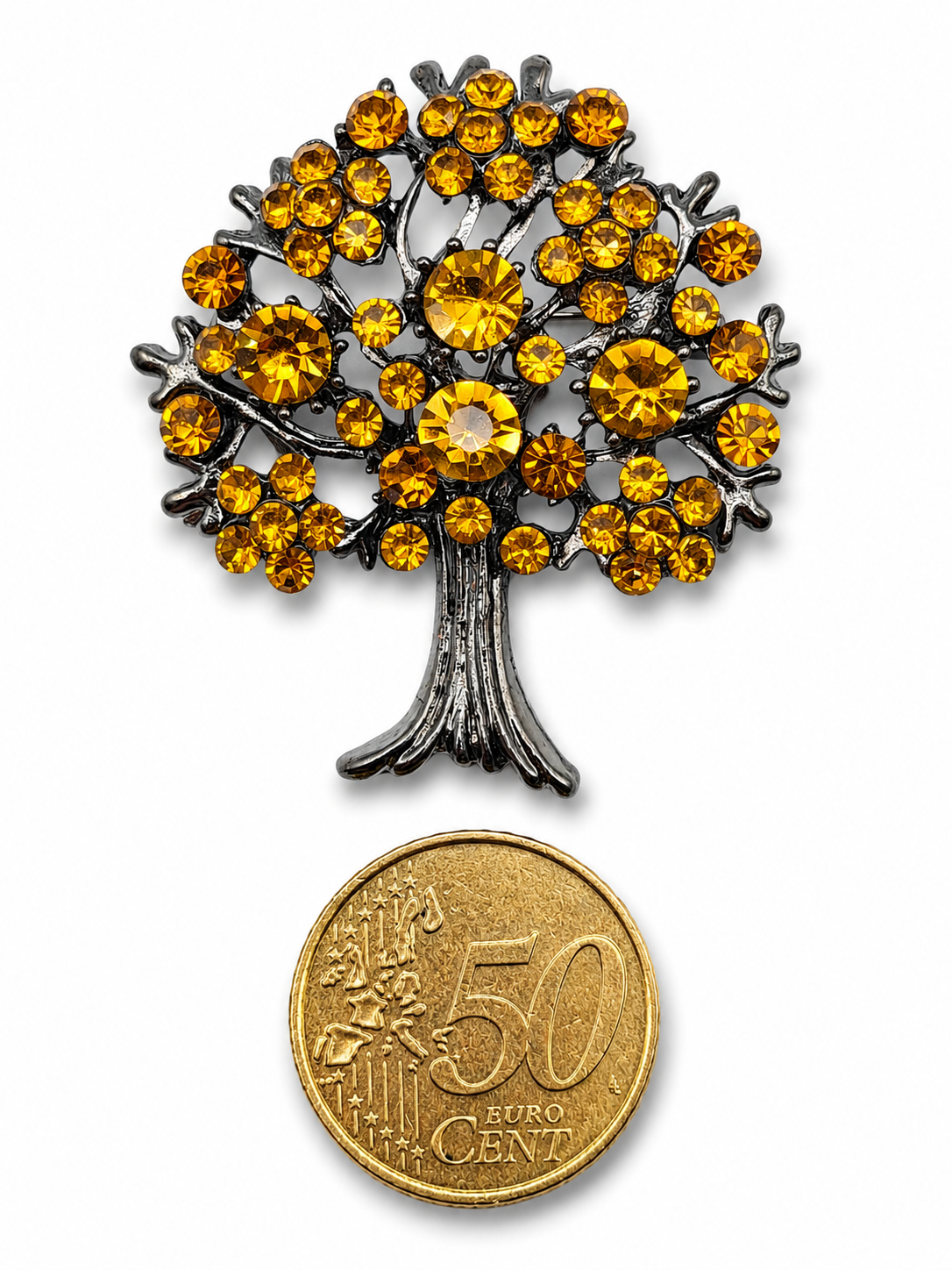 Brosche Blumen Lebensbaum Sonnenblumen Tulpen Biedemeier