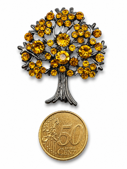 Brosche Blumen Lebensbaum Sonnenblumen Tulpen Biedemeier