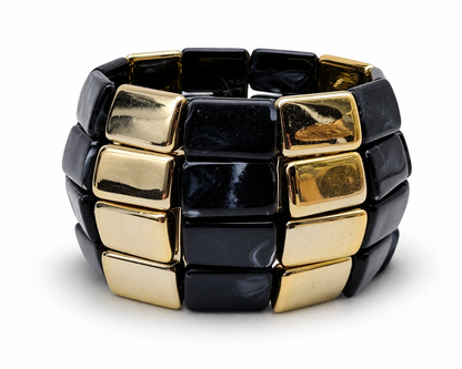 Armband Stretch Goldfarben Blassrosa Weiß Hellblau Hellgrün Beige Schwarz Nickelfrei