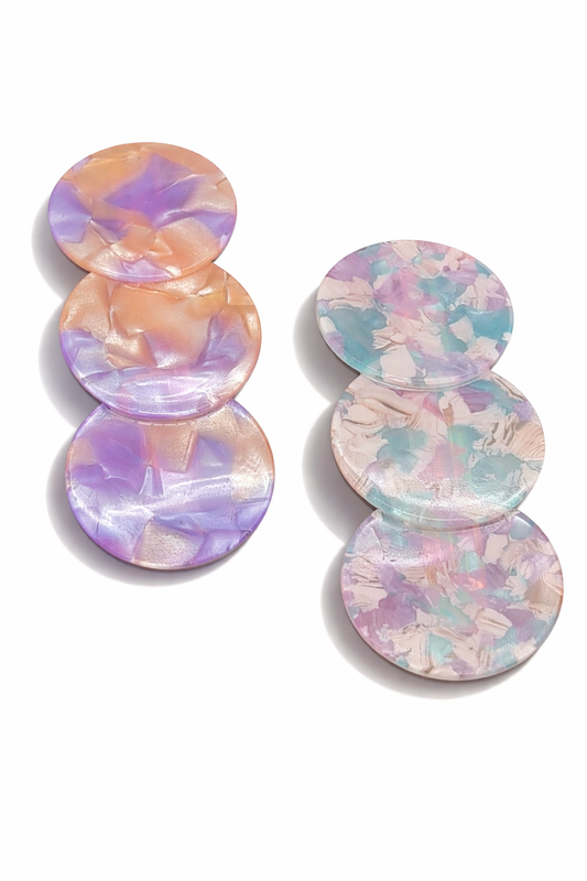 Haarspange 3 Kreise Pastelltöne 2 Farben 9 cm Haarschmuck Liet & Joliet