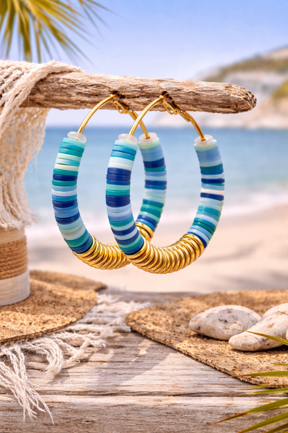 Creolen Muschelkralen verschiedene Farben Ibiza Sommer Trend 2026 WAUW