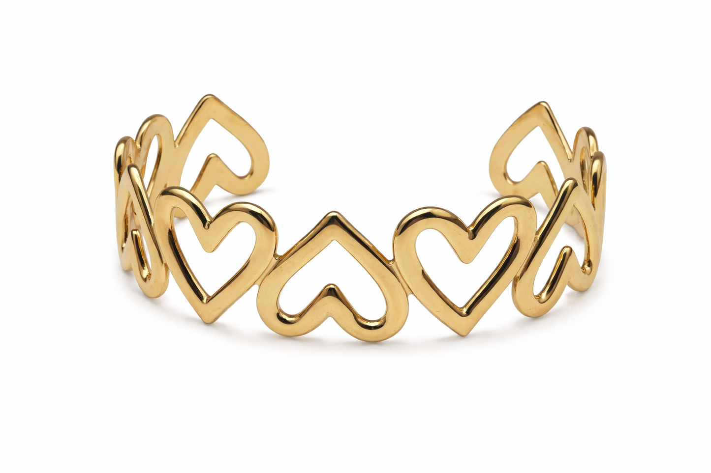 Armreif Goldfarben Herzen Nickelfrei Liebe Romantik zusammen Sweet7